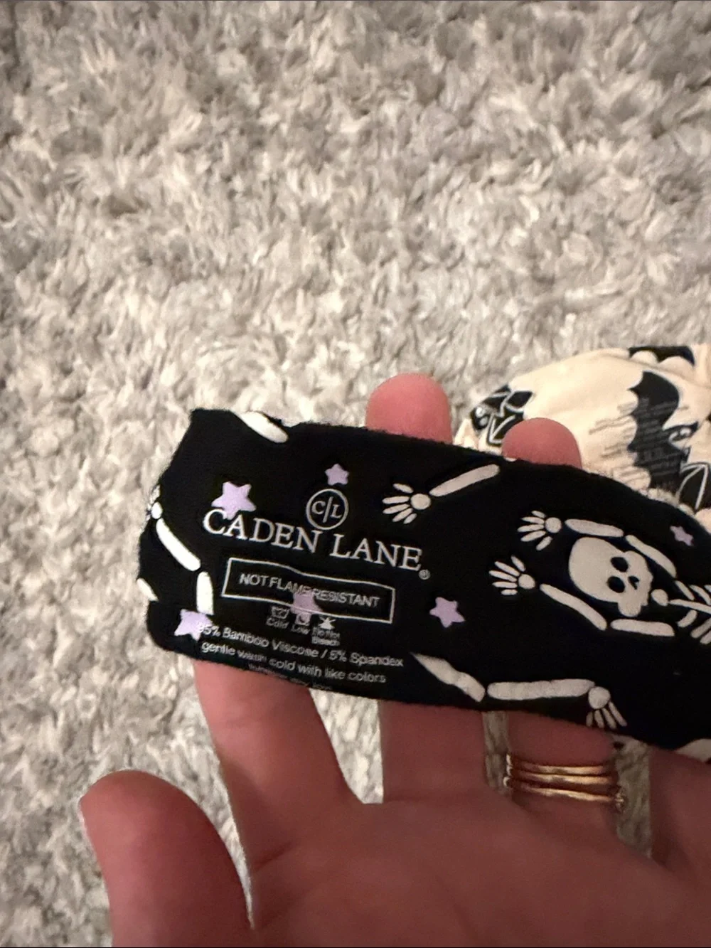 Caden Lane Black & Cream Halloween Headband Set